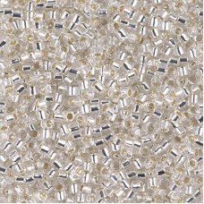 10/0 Miyuki Delica Seed Beads - Silverlined Crystal - 7.6g
