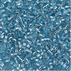 10/0 Miyuki Delica Seed Beads - Silverlined Aqua - 7.6g