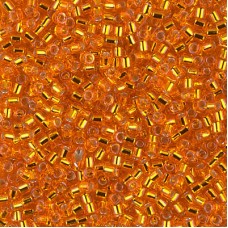 10/0 Miyuki Delica Seed Beads - Silverlined Orange - 7.2g