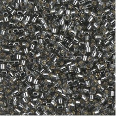 10/0 Miyuki Delica Seed Beads - Silverlined Light Grey - 7.2g