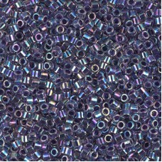 10/0 Miyuki Delica Seed Beads - Amethyst Lined Crystal AB - 7.2g
