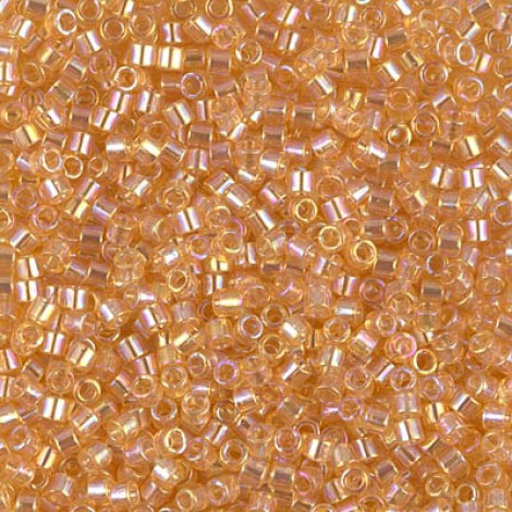 10/0 Miyuki Delica Seed Beads - Transparent Light Topaz AB - 7.2g 10/0 Miyuki Delica Seed Beads - Transparent Light Topaz AB - 7.2g