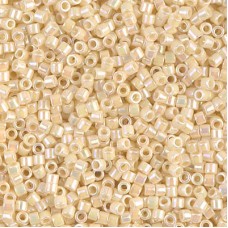 10/0 Miyuki Delica Seed Beads - Opaque Cream AB - 7.6gm