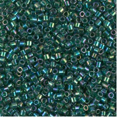 10/0 Miyuki Delica Seed Beads - Transparent Emerald AB  - 7.2gm