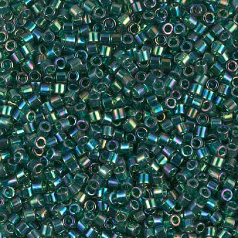 10/0 Miyuki Delica Seed Beads - Transparent Emerald AB 