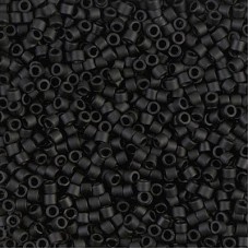 10/0 Miyuki Delica Seed Beads - Matte Black - 100gm Bulk Bag