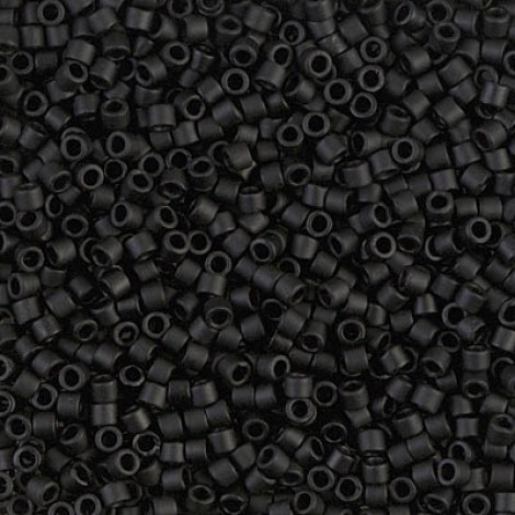 10/0 Miyuki Delica Seed Beads - Matte Black - 100gm Bulk Bag