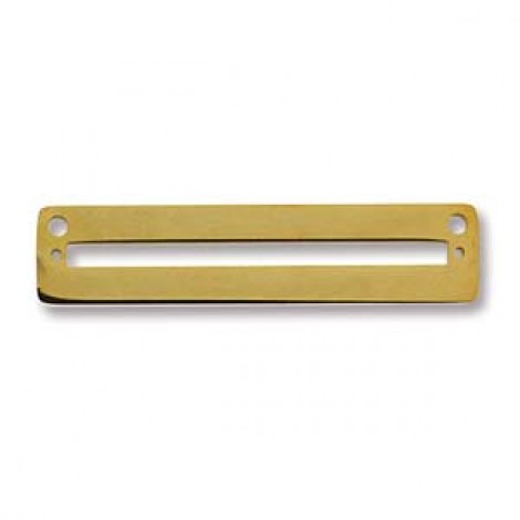 8x35mm Centerline Gold Plated Stainless Steel Beading Pendant - 1 row - Pack of 4 8x35mm Centerline Gold Plated Stainless Steel Beading Pendant - 1 row - Pack of 4
