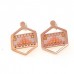 20x15mm Centerline Rose Gold Plated Stainless Steel Beading Earrings - 3 rows