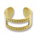Centerline Adjustable Beadable Ring Cuff - Gold Plated