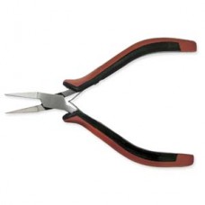 Beadsmith Super Fine Ergo Flat Nose Pliers - Red + Black