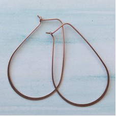 56x38mm Nunn Design Large Hoop Earwires - Antique Copper - Per Pair