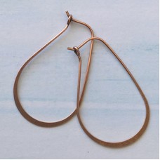 37x26mm Nunn Design Small Hoop Earwires - Antique Copper - Per Pair