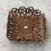 25x25mm Vintaj Natural Brass Dapped Filigree Wrap Setting - Each 25x25mm Vintaj Natural Brass Dapped Filigree Wrap Setting - Each