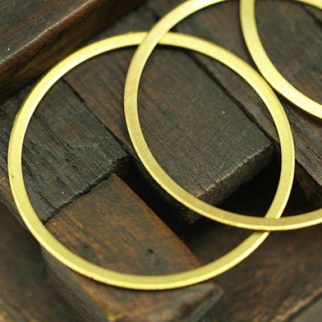 34mm Raw Brass Round Link Rings