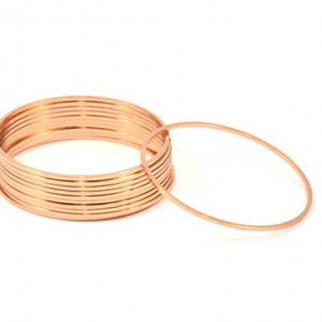 42x1mm Rose Gold Plated Circle Connectors