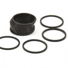 16x1mm Black Oxide Plated Brass Round Connector Rings - Pack of 4