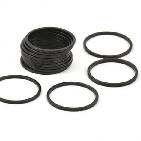 16x1mm Black Oxide Plated Brass Round Connector Rings