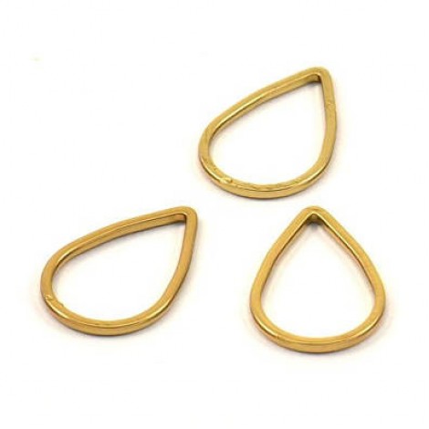 11x16mm Gold Plated Brass Drop Connectors