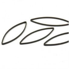 41x16mm Black Oxidised Marquise Link Connectors - Pack of 4