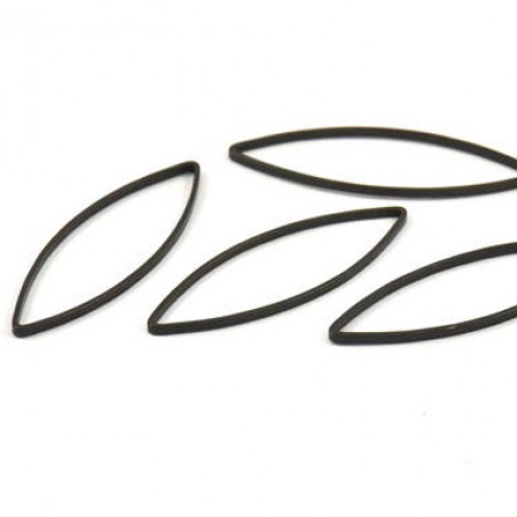 41x16mm Black Oxidised Marquise Link Connectors - Pack of 4