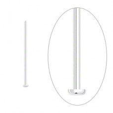 22mm (1") 21ga Headpins - Silver Plated - Pack of 50