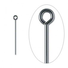 25mm (1in) 21ga Gunmetal Plated Eyepins - Pack of 50