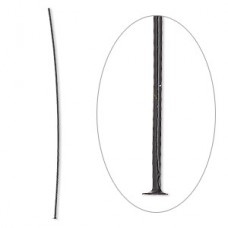 75mm (3in) Black Plated 21ga Headpins - Pack of 10