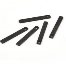 23x3x1mm Black Oxide Plated Brass Minimalist Bar Drops - Per pair