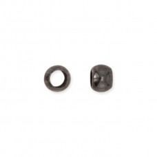 2.5mm (Size 2) Smooth Round Crimp Beads - Hematite (Gunmetal) - Pack of 100