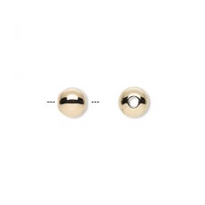 7mm 14K Gold Filled Seamless Round Beads with 2mm hole - Each