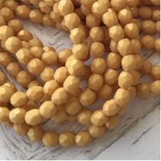 4mm Czech Firepolish Beads - Pacifica Ginger - Pack of 50