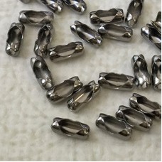 1.5mm Gunmetal Plated Ball Chain Connectors - Pack of 20