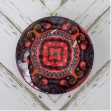 25mm Art Glass Backed Cabochons - Colourful Kaleidescope 3 - Each