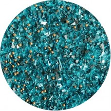 Art Institute Glass Glitter & Microbead Mix - Blue Waltz - 1/2oz Jar