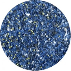 Art Institute Glass Glitter & Microbead Mix - Blue - 1/4oz Jar