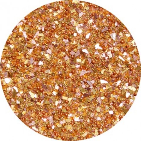 Art Institute Glass Glitter & Microbead Mix - Orange