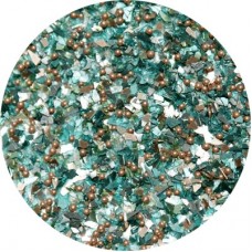Art Institute Glass Glitter & Microbead Mix - Teal - 1/4oz Jar