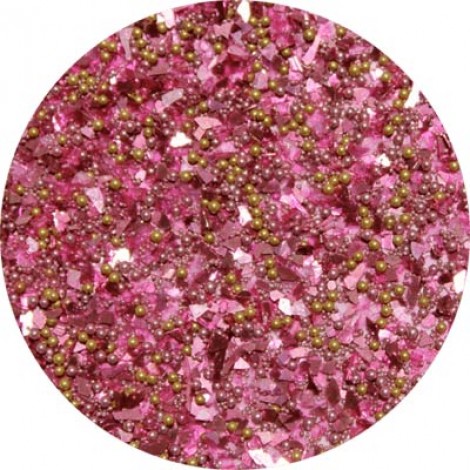 Art Institute Glass Glitter & Microbead Mix - Pink