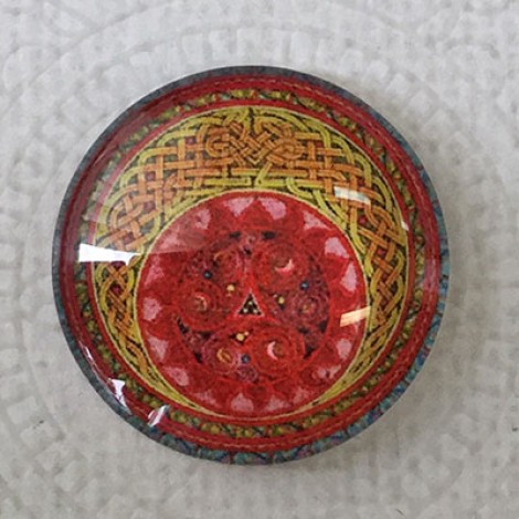 25mm Art Glass Backed Cabochons - Hippy Mix Design 7 - Each 25mm Art Glass Backed Cabochons - Hippy Mix Design 7 - Each