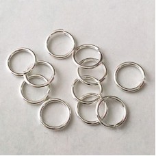 10mm (8mmID) 16ga Evergleam Tarnish-Resistant Nickel Free Silver Plated Jumprings - Pack of 10