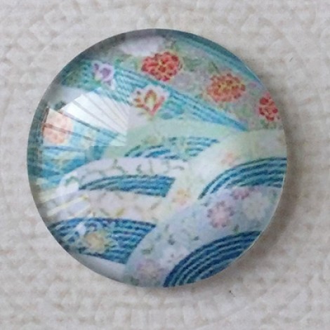 25mm Art Glass Backed Cabochons - Tokyo Mix 1 - Each