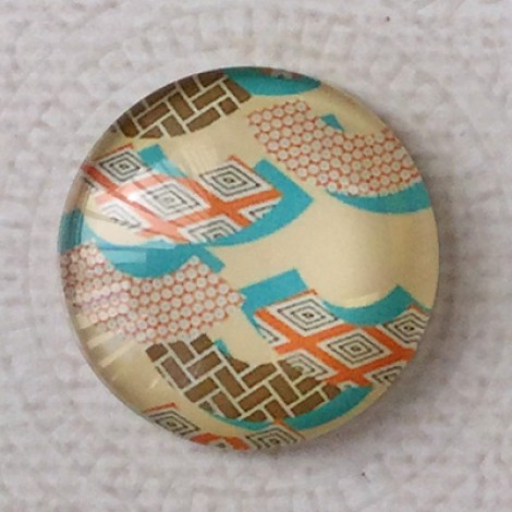 25mm Art Glass Backed Cabochons - Tokyo Mix 11 - Each 25mm Art Glass Backed Cabochons - Tokyo Mix 11 - Each
