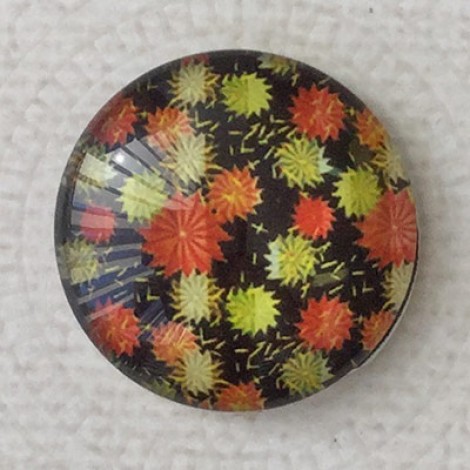 25mm Art Glass Backed Cabochons - Tokyo Mix 3 - Each 25mm Art Glass Backed Cabochons - Tokyo Mix 3 - Each