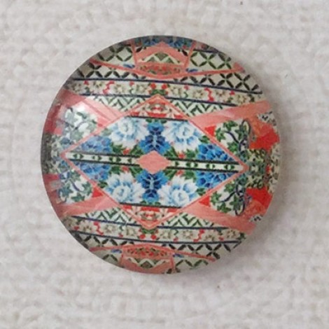 25mm Art Glass Backed Cabochons - Tokyo Mix 5 - Each 25mm Art Glass Backed Cabochons - Tokyo Mix 5 - Each