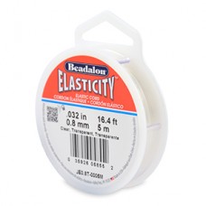 .8mm Beadalon Elasticity Clear Stretch Cord - 5m