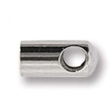 3mm ID 304 Stainless Steel Tube Style Cord End Caps - Pack of 12