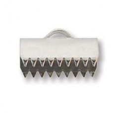 13mm Ribbon End Crimps - 304 Stainless Steel - Pack of 2 Pair