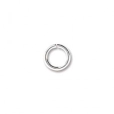 6mm Beadsmith 20ga Round Open Jumprings - Silver Plated - 1 gross (144pc)