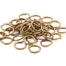 10mm 16ga Antique Brass Open Round Jumprings - Pack of 20